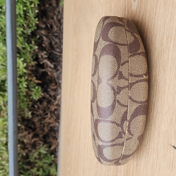 Coach Brown Monogram Hard sunglasses Case - Picture 1 of 7